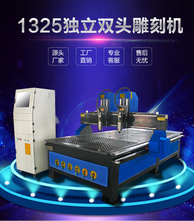 1325雙頭數(shù)控雕刻機(jī)（真空吸附）(圖1)